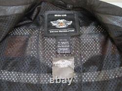 Genuine Harley Davidson Leather Motorcycle Jacket Black Men's Large Mint