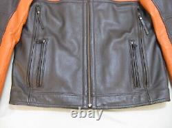 Genuine Harley Davidson Leather Motorcycle Jacket Black Men's Large Mint