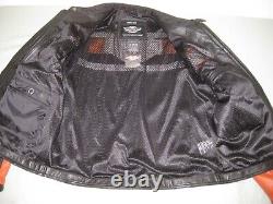 Genuine Harley Davidson Leather Motorcycle Jacket Black Men's Large Mint