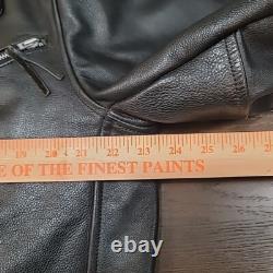 Genuine Harley Davidson Motorcycle Black Leather Biker Jacket Size Large