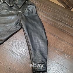 Genuine Harley Davidson Motorcycle Black Leather Biker Jacket Size Large