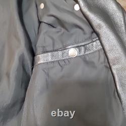 Genuine Harley Davidson Motorcycle Black Leather Biker Jacket Size Large