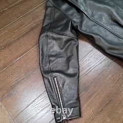 Genuine Harley Davidson Motorcycle Black Leather Biker Jacket Size Large