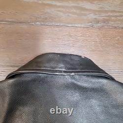 Genuine Harley Davidson Motorcycle Black Leather Biker Jacket Size Large