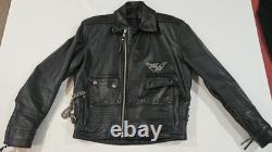 Genuine Harley Davidson Road King Classic Leather Jacket Small USA Embroidered