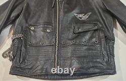 Genuine Harley Davidson Road King Classic Leather Jacket Small USA Embroidered