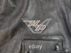 Genuine Harley Davidson Road King Classic Leather Jacket Small USA Embroidered