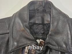 Genuine Harley Davidson Road King Classic Leather Jacket Small USA Embroidered