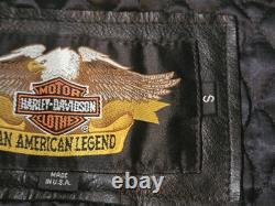 Genuine Harley Davidson Road King Classic Leather Jacket Small USA Embroidered