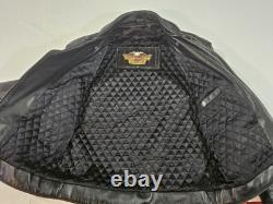 Genuine Harley Davidson Road King Classic Leather Jacket Small USA Embroidered