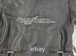Genuine Harley Davidson Road King Classic Leather Jacket Small USA Embroidered