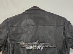 Genuine Harley Davidson Road King Classic Leather Jacket Small USA Embroidered