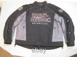 Genuine Harley Davidson Textile Vented Motorcycle Jacket Black Gray Men's 2xl