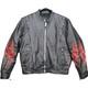 Genuine Leather Motorcycle Jacket WithFlames? Vented Mens Size 48 Zip Out Liner