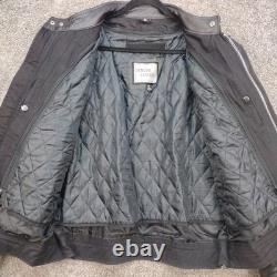 Genuine Leather Motorcycle Jacket WithFlames? Vented Mens Size 48 Zip Out Liner