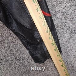 Genuine Leather Motorcycle Jacket WithFlames? Vented Mens Size 48 Zip Out Liner