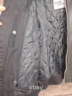 Genuine Leather Motorcycle Jacket With Flames? Vented Men's Size 48