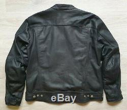 Genuine TRIUMPH Motorcycle Leather Jacket Biker Size L Black