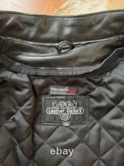 Genuine leather motorcylce padded jacket YKK zip size XL