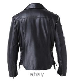 Ghost Rider Nicolas Cage Costume Ghost Biker Style Men's Real Leather Jacket