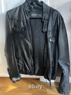 Giorgio Brato Men's Black Leather Jacket Size 50