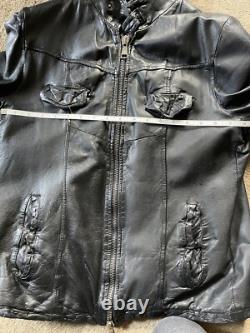 Giorgio Brato Men's Black Leather Jacket Size 50