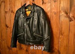 Gold Top England Aero Leathers Aviakit Cafe Racer Motorcycle Leather Jacket 42l