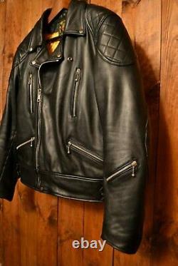 Gold Top England Aero Leathers Aviakit Cafe Racer Motorcycle Leather Jacket 42l