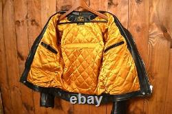 Gold Top England Aero Leathers Aviakit Cafe Racer Motorcycle Leather Jacket 42l