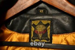 Gold Top England Aero Leathers Aviakit Cafe Racer Motorcycle Leather Jacket 42l