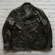Golden Bear for Union Made Leather Motorcycle Jacket Size M Made in USA Black