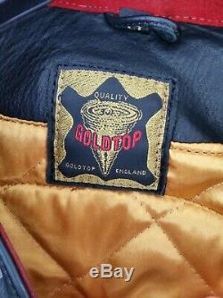 Goldtop 76 Leather Cafe Racer Jacket Uk 44 Armoured Used Not Lewis Aviakit