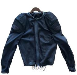 Great Shape Vintage Vanson Leather Motorcycle Jacket Black Armored Mesh Size L