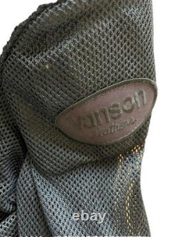 Great Shape Vintage Vanson Leather Motorcycle Jacket Black Armored Mesh Size L