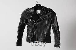 Gucci Black Leather Motorcycle Jacket Size 8