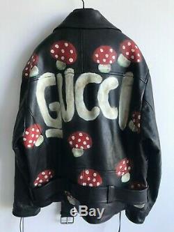 Gucci Cruise 2019 Runway Collection Hand-painted Leather Jacket Size 40 It