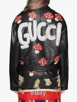 Gucci Cruise 2019 Runway Collection Hand-painted Leather Jacket Size 40 It