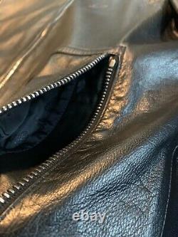 Gucci Leather Bomber Jacket Black Sz 56