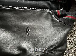 Gucci Leather Bomber Jacket Fits Size 60