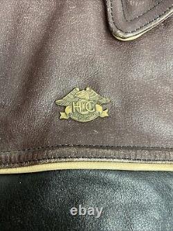 HARLEY DAVIDSON MOTOR CO. Genuine Leather Jacket Embroidered Mens M Medium