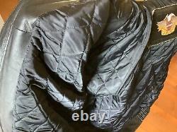 HARLEY DAVIDSON Men's LARGE Distressed Black Leather Jacket in Great Condition