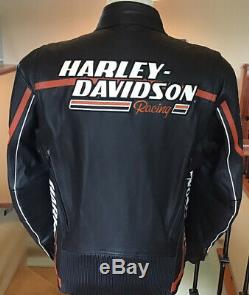 HARLEY DAVIDSON Men's LARGE Full Armor Screamin Eagle Leather Jacket