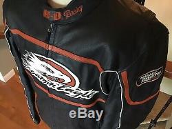 HARLEY DAVIDSON Men's LARGE Full Armor Screamin Eagle Leather Jacket