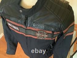 HARLEY DAVIDSON Men's LARGE Waterproof Riding Jacket with H-D Triple Vent System