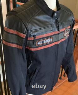 HARLEY DAVIDSON Men's LARGE Waterproof Riding Jacket with H-D Triple Vent System