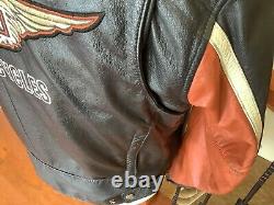 HARLEY DAVIDSON Men's Size LARGE B&S Cruiser Leather Racing Jacket