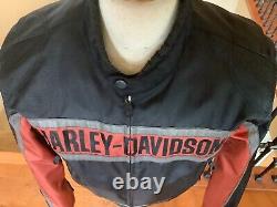 HARLEY DAVIDSON Men's Size LARGE Poly Vented Reflective Jacket WithZip-Out Liner