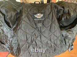 HARLEY DAVIDSON Men's Size LARGE Poly Vented Reflective Jacket WithZip-Out Liner