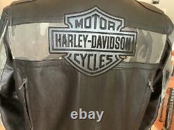HARLEY DAVIDSON Men's Size LARGE Vented Camo Leather Jacket in Great Condition