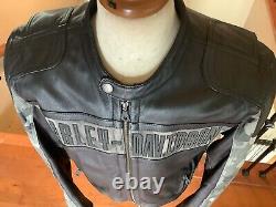 HARLEY DAVIDSON Men's Size LARGE Vented Camo Leather Jacket in Great Condition